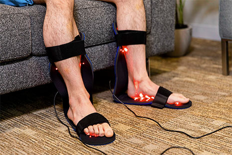 Light therapy footpad for foot and calf